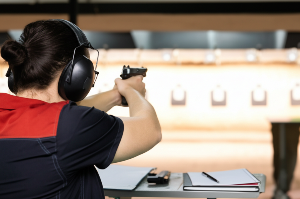 Founder at shooting range